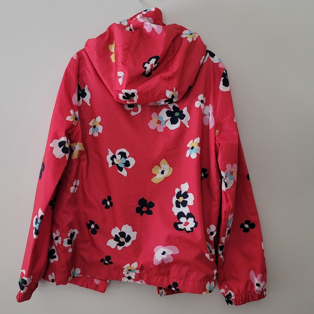 Gap kids girl red floral lined Windbreaker, Size 12 (XL) - Picture 2 of 11